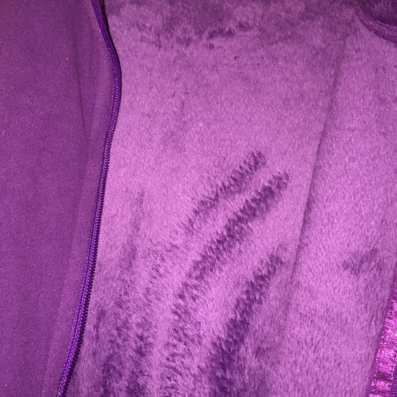 Reversible Purple Fuzzy Zip Up Jacket - Picture 3 of 4